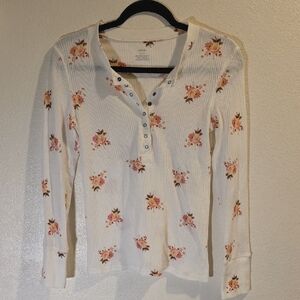 Aerie Floral Lightweight Henley